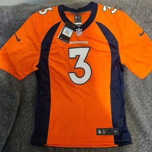 Denver Broncos #3 Russell Wilson Orange Nike Elite Football Jesery.